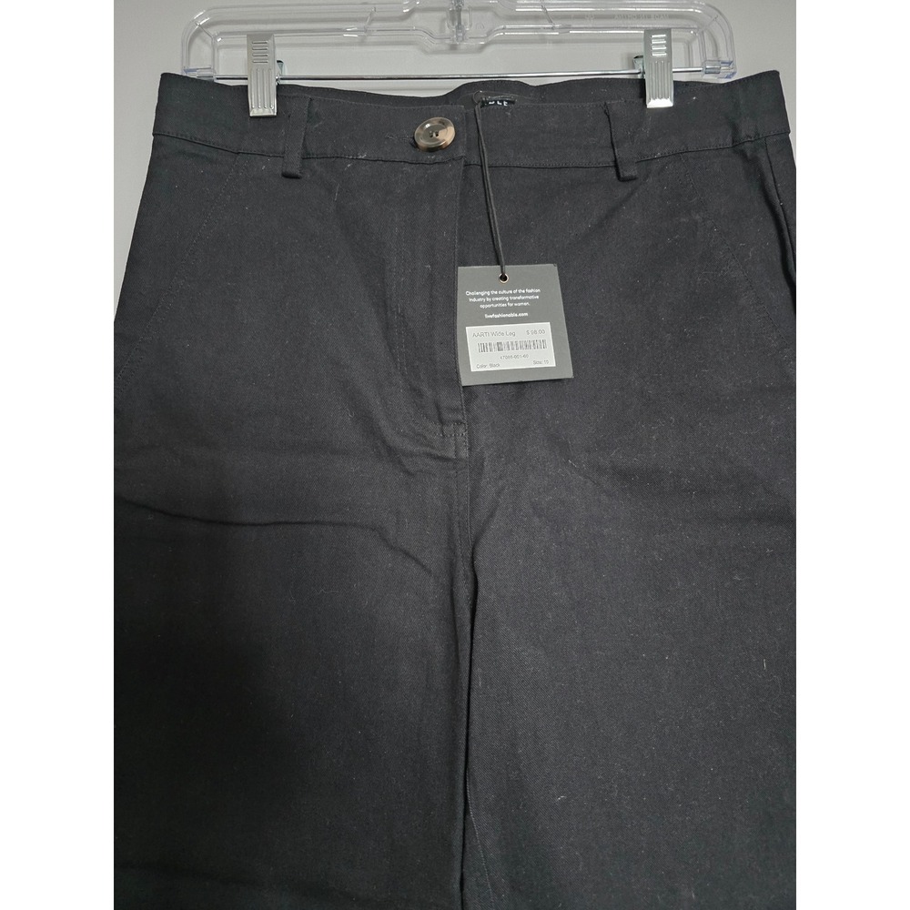 NEW ABLE Aarti Wide Leg Black Crop Pants Size 10 - Picture 8 of 8
